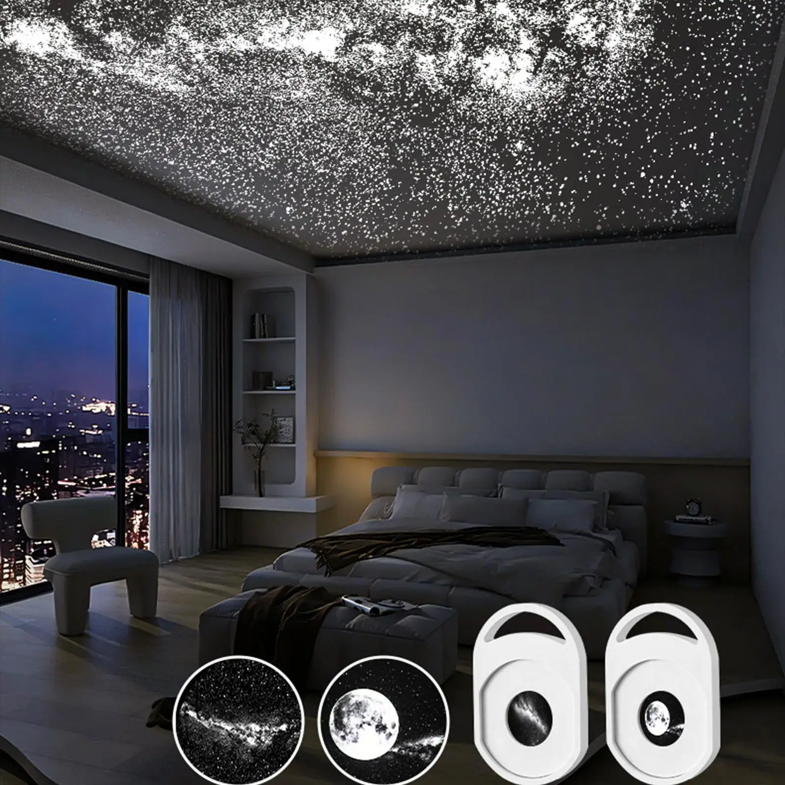 Galaxy Projector Night Light Adjustable High-Definition Romantic Decor Plug-In Ceiling Wall Projection Lamp For Bedroom Playroom