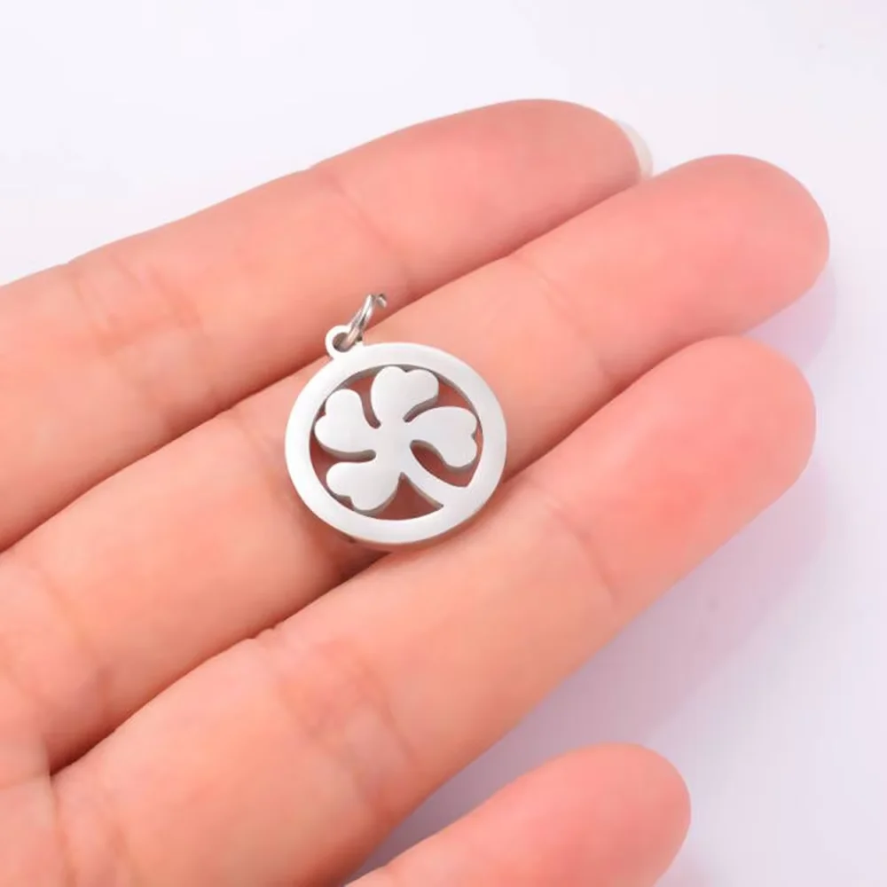 10 Stück Damen-Halsketten mit winzigen Palmenanhängern aus Edelstahl, Kokosnuss-Anhänger, minimalistische Pflanzenanhänger für die Schmuckherstellung – Detail 6