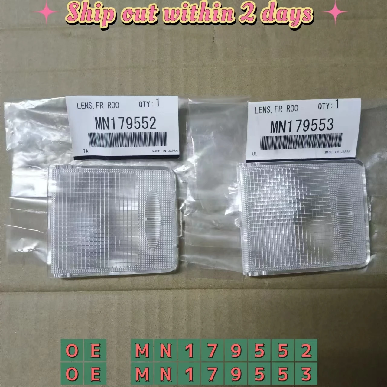Reading Lamp Light Lens For Mitsubishi Pajero V90 Montero V80 MN179553 MN173552