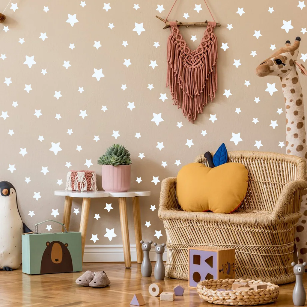 100pcs Luminous Wall Stickers Glow In The Dark Stars Sticker Decals for Kids Baby Rooms Colorful Fluorescent Stickers Home Decor