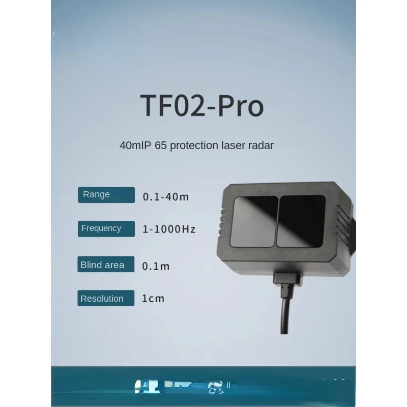 TF02-Pro Lidar High Frequency Outdoor Strong Light Resistant 40m Mid-range Single Point Ranging Sensor