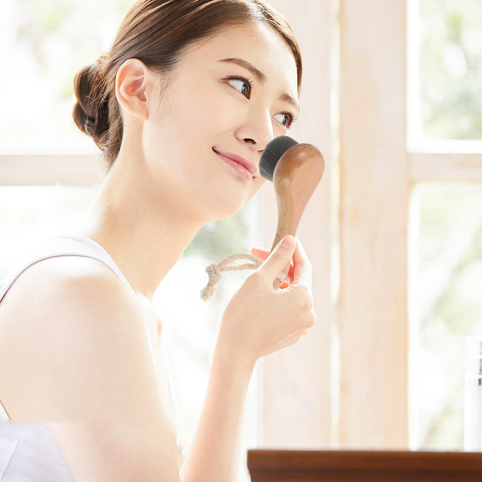 

Soft Face Cleansing Brush For Women Men Long Handle Exfoliating Facial Scrubber Deep Cleaning Gentle Massager Nano Skincare