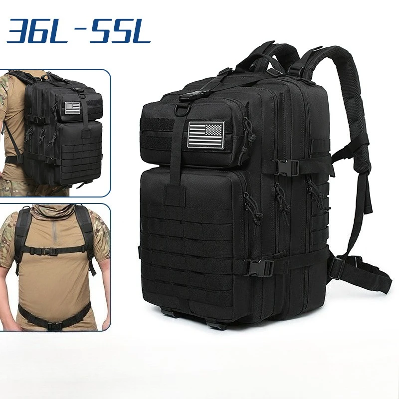 

Tactical Military Backpack Large Capacity - Durable Camouflage Rucksack for Outdoor Sports Hiking Camping