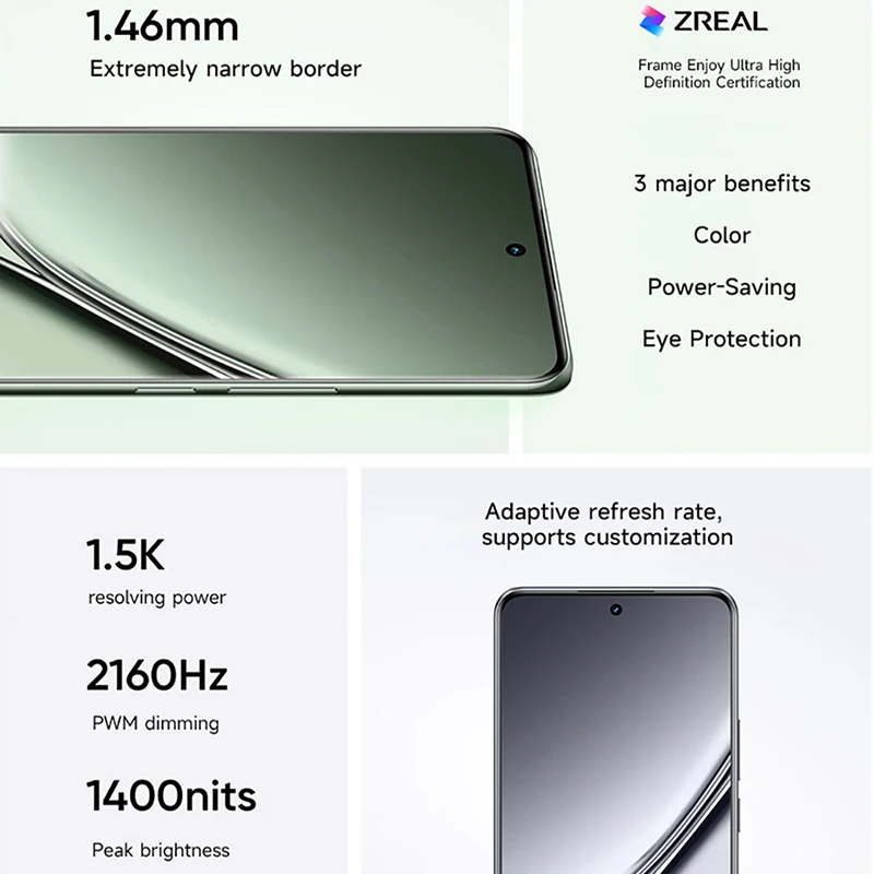 هاتف Realme GT 5 Snapdragon 8+ Gen 2 ثماني النواة 240 وات/ 150 وات SUPERVOOC Charge Sony IMX 890 OIS 6.74 بوصة AMOLED OTA