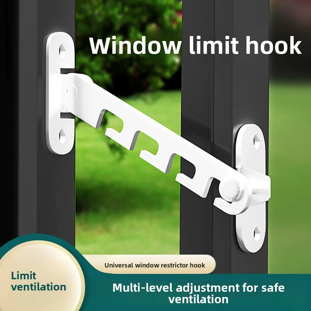 Restritor de janela deslizante universal, fácil montagem, segurança, instalação sem broca, multiuso, ajustável, deslizante e rolha de carenagem