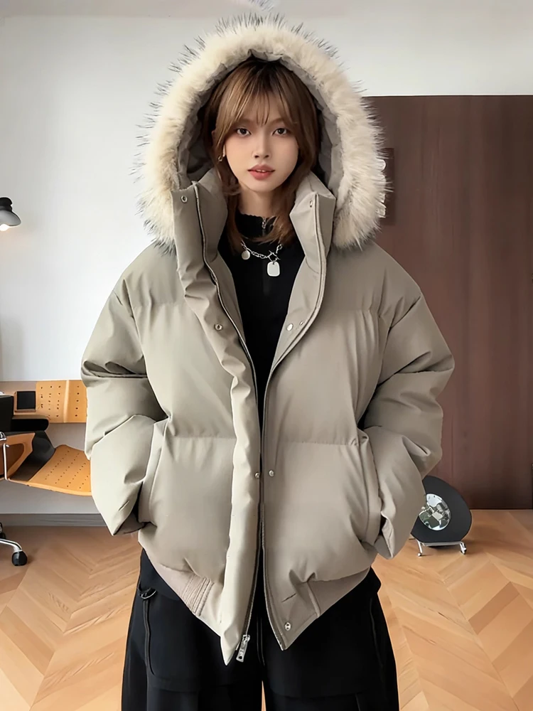 

Detachable PU Leather Hooded Parka Coat for Men Winter New Sle American Sle Cotton Jaet Outerwear Youth Faion Warmth