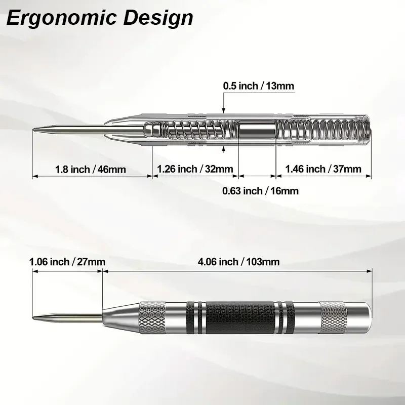 التلقائي مركز لكمة الربيع تحميل محدد النجارة المعادن الحفر قابل للتعديل كيرنر مركز دبوس الصحافة دنت ماركر الأدوات اليدوية
