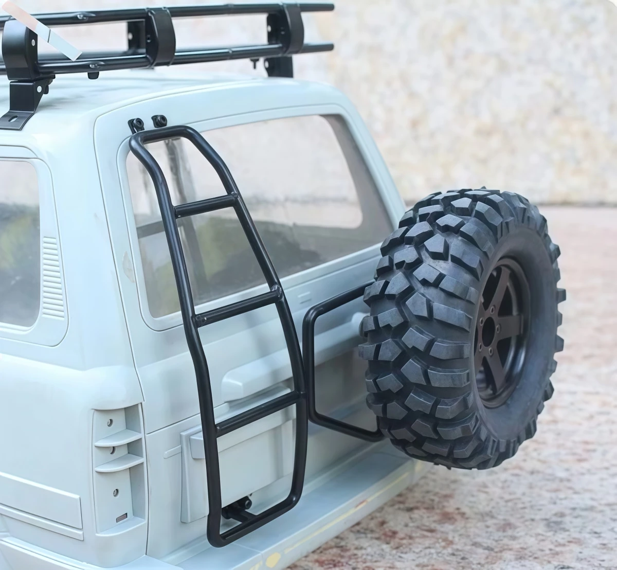 RCRUN 1/10 LC80 Metal Rear Ladder Scale Decor Part For TRX4 SCX10 RC Crawler Body Shell Upgrade Accessories