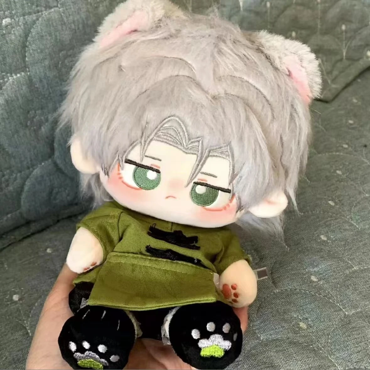 HITMAN REBORN ambito Gokudera Hayato collega attributo 20 cm Bambola di cotone dress-up nuda Ha un scheletro Regalo di compleanno