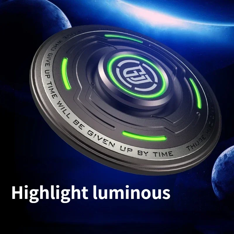 Metal Fidget Spinner Luminous Anti-Stress Reducing toys Glowing Spinning Top Tip Relieve Stress UFO Gyro For Autism Children