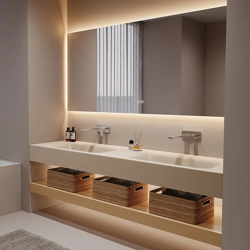 Simple Luxury Bathroom Storage Cabinet High White Modern Hotel Bathroom Storage Cabinet Tiny Home Meuble De Rangement Furniture