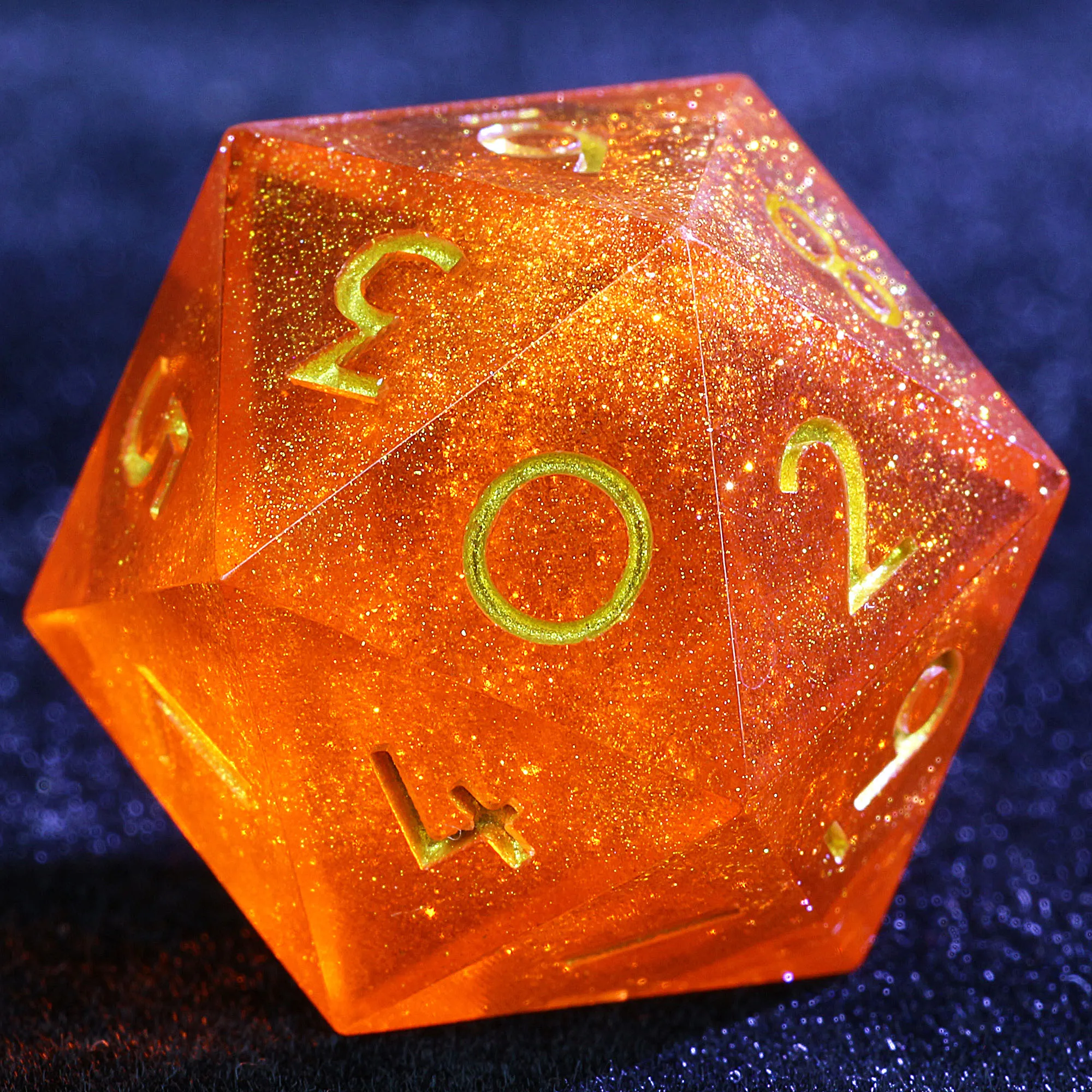 Draw Steel 3 Polyhedral Resin two 20-Sided D10 and one 6-Sided D3 Sets Dice Burning Ferocity