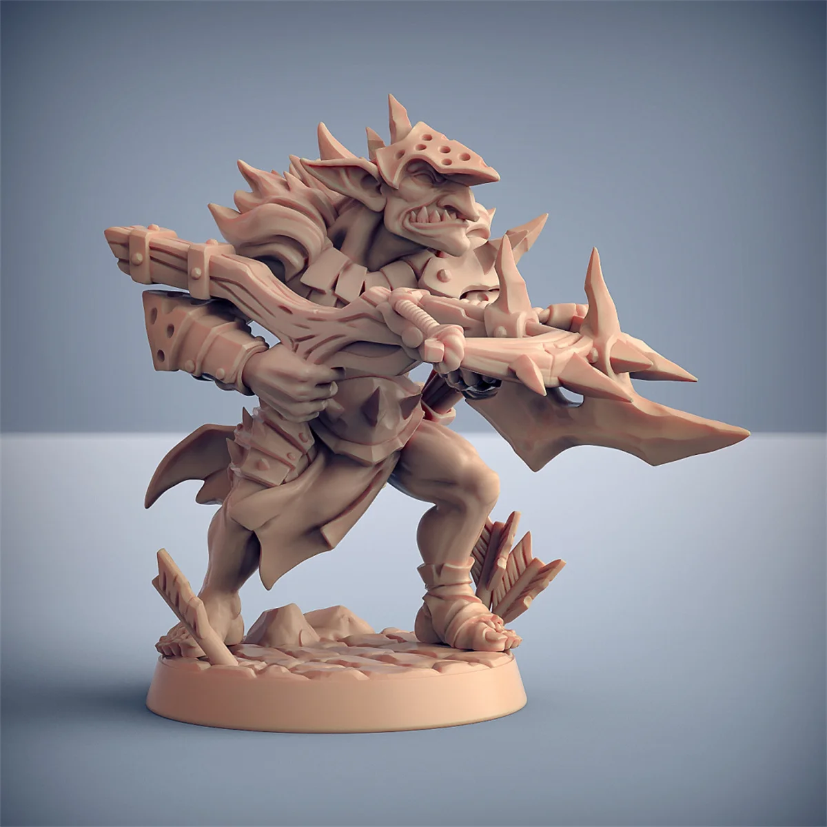 Model mikroskopik cetak 3D 【iblis bumi 】 prajurit Goblin ratu Dnd Model potong permainan meja