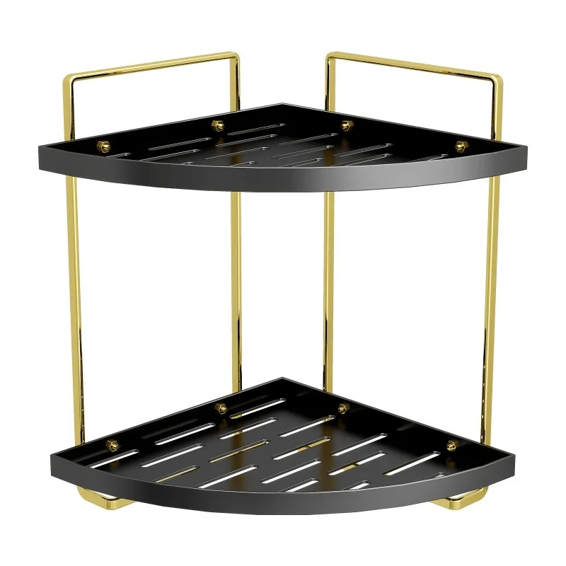 

Triangular double-layer shelves, countertops, bathroom washbaskets, cosmetic storage shelves