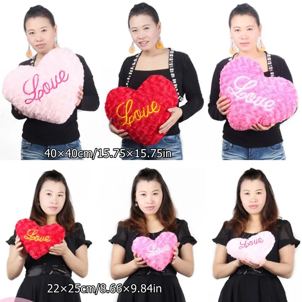 Herz-Plüschtiere, weiches Kissen, Kawaii-Spielzeug, schönes Geschenk für Geburtstag, Zuhause, dekoratives Valentinstag, dekoratives weiches gefülltes Kissen