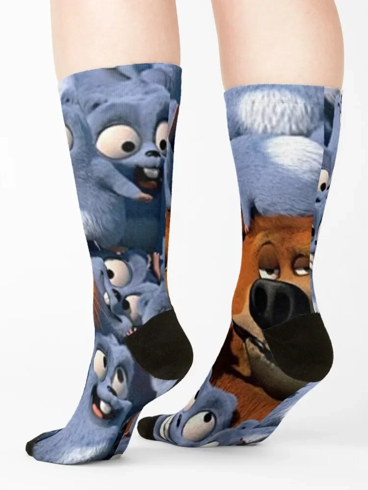 Grizzy and the Lemmings Socks basketball hockey kawaii valentine gift ideas Women Socks Men's