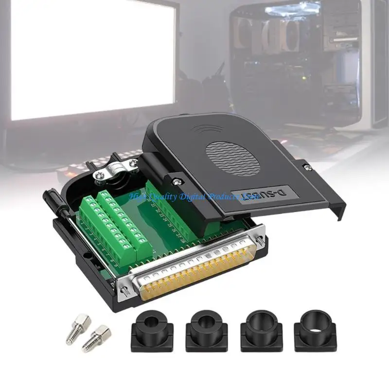 U2JE Thin DB37 Solderless RS232 D Sub Adapter Connector Featuring Fold Lock Housing And Multiple Tail Tubes