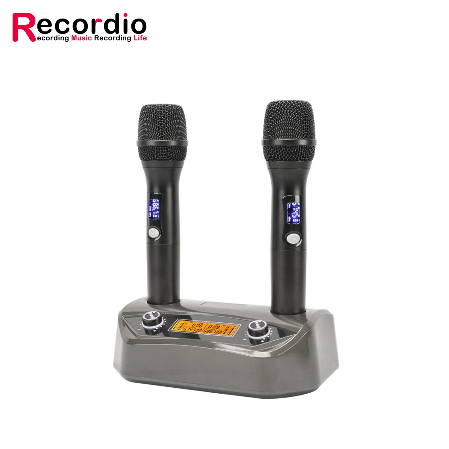 GAW-AS98 sistema di microfono Wireless UHF portatile a doppia dinamica professionale ricarica Wireless per la festa di riunione del Karaoke domestico