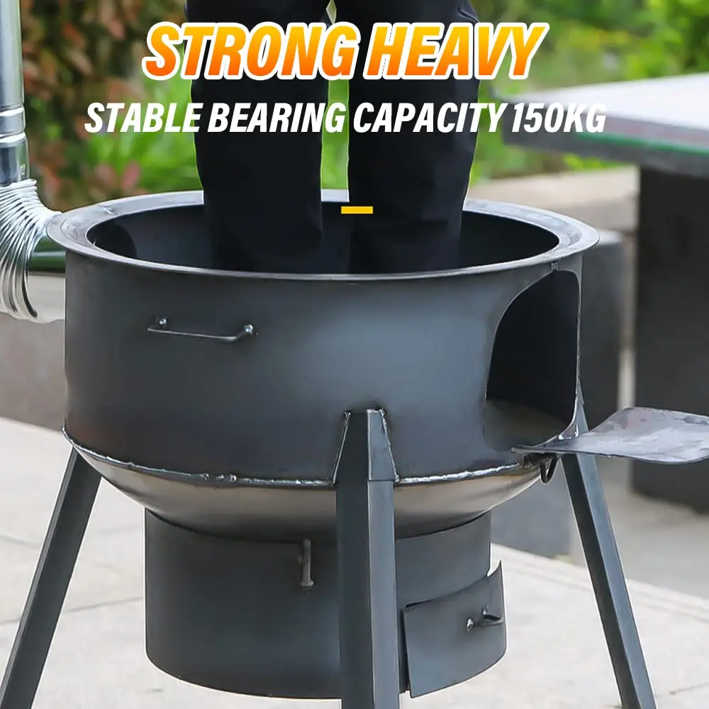 Factory Direct 2026 Top Rated 43cmPortable Detachable Outdoor Cooking Stove Movable Camping Firewood Camping Wood Stove for BBQ