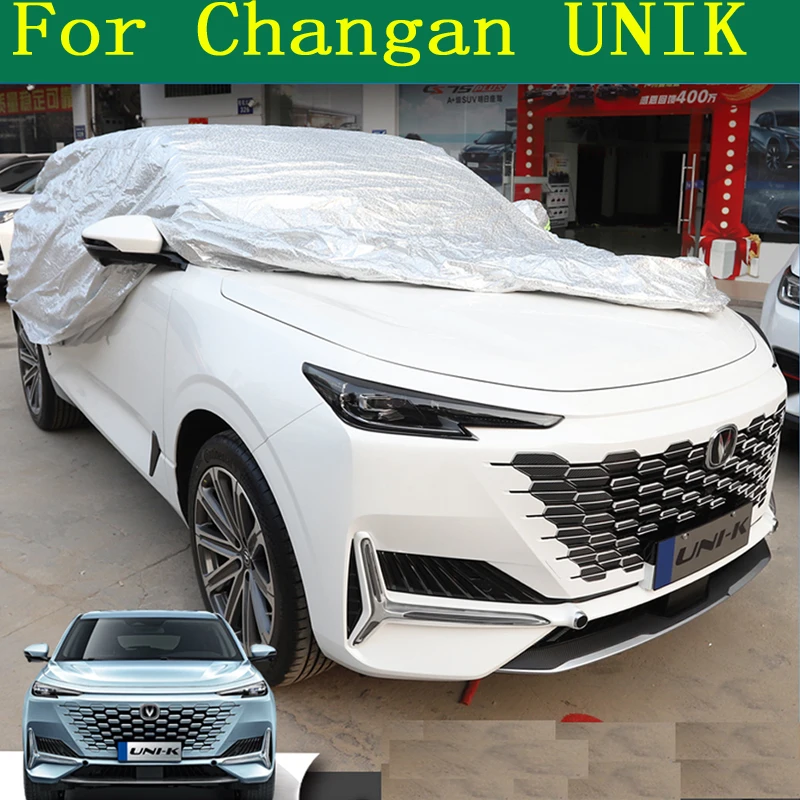 Full Car Covers Outdoor Sun UV Protection Dust Rain Snow Oxford cloth Protective  For Changan UNIK 2023 2024  Accessories