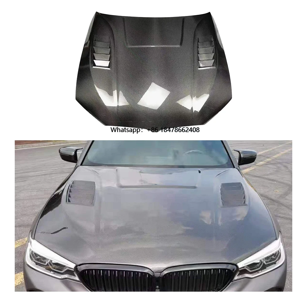 

New 3D Style Front Engine Hood Bonnet Pre-preg Dry Carbon Fiber Bodykit for 5 Series G30 G38 M5 F90 Dry Hood Cover