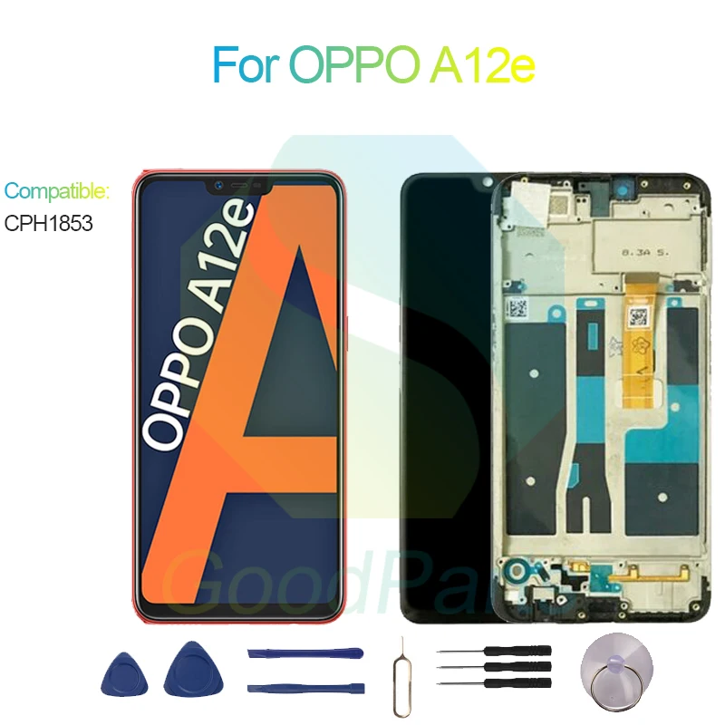 

For OPPO A12e Screen Display Replacement 1520*720 CPH1853 A12e LCD Touch Digitizer