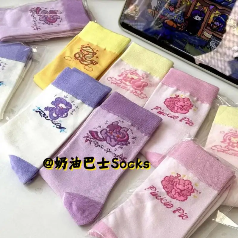 Anime Kawaii Cute My Little Pony Socks Mid Tube Socks Cotton Student Four Seasons Sweet Birthday Gifts Toys For Girlfriend Gifts