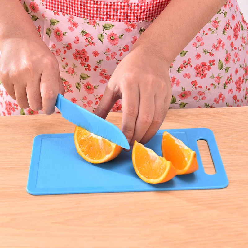 2Pcs Fruit Knife Safe Kitchen Knife Kids Sawtooth Cutter Plastic Chef For Bread Lettuce Toddler Cooking Knives Children Knives