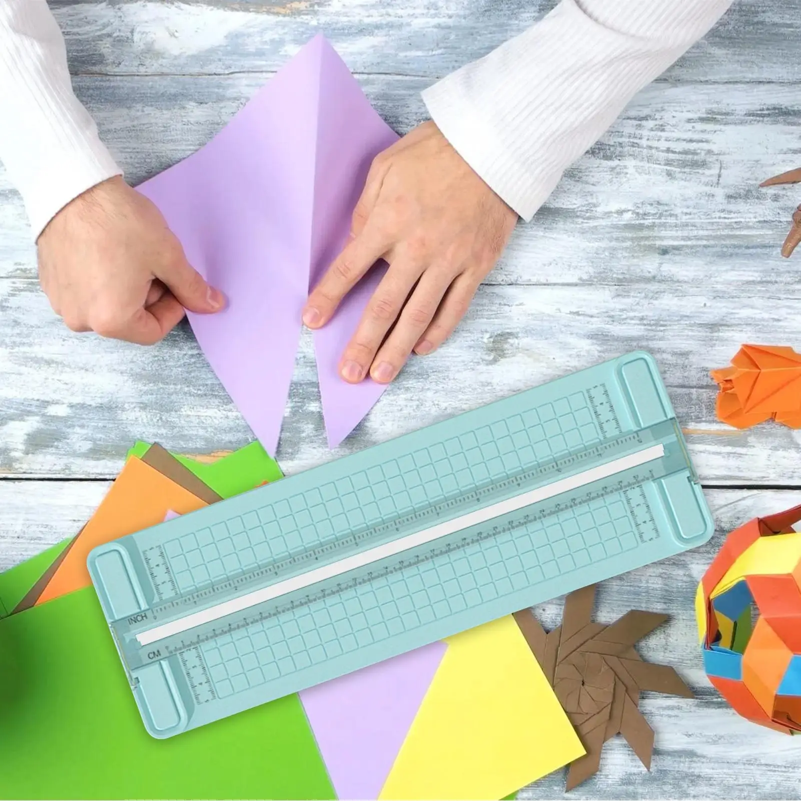 

Paper Cutter Heavy Duty Craft Paper Cutter 4-in-1 Tools Bidirectional Cutting Precision Shredder Anti-Slip For Business Home