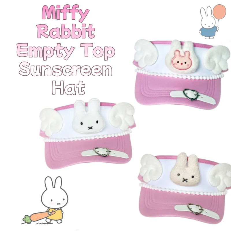 

Miffy Rabbit Anime Surrounding Cute Home Cute Rabbit Empty Top Hat Cartoon Sunscreen Hat Sweet Girl Duck Tongue Hat