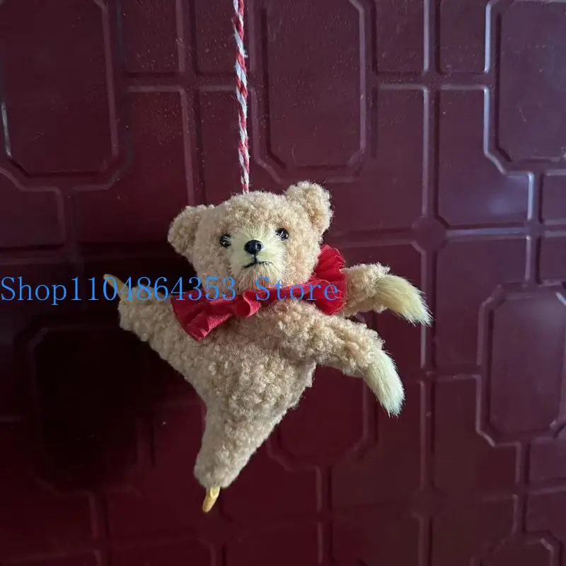 652F Charm Dancing Bear Plush Pendant Cartoon Bear Keychain Pendant for Bags and Car Suitable for Kids and Adult Present