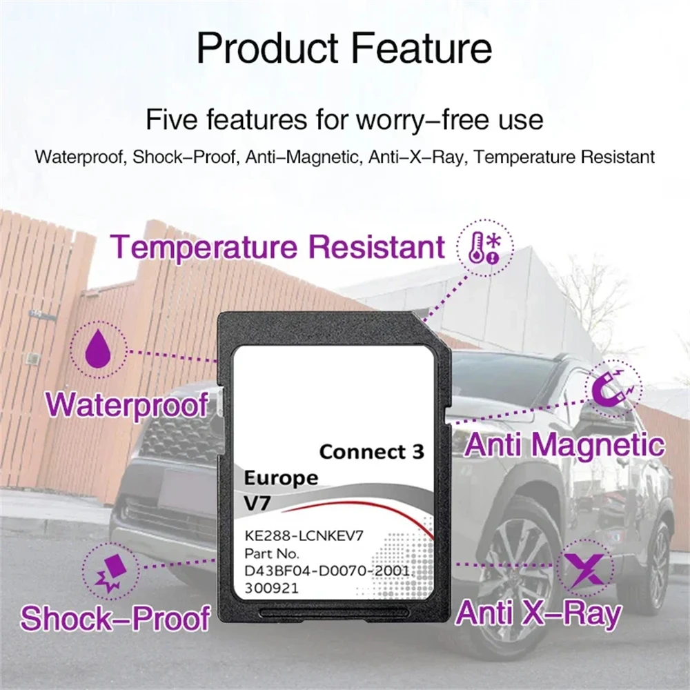 2025 أحدث تحديث خريطة Connect 3 V7 Sat Nav SD Europ لسيارة Nissan Juke Note Leaf Navigation GPS Card