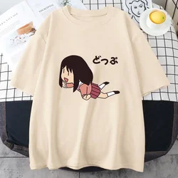 Azumanga Daioh Ayumu Kasuga Tshirts Women Fly Enjoy Happy Time T-shirts 100% Cotton Cartoon T Shirts Summer Originality Harajuku