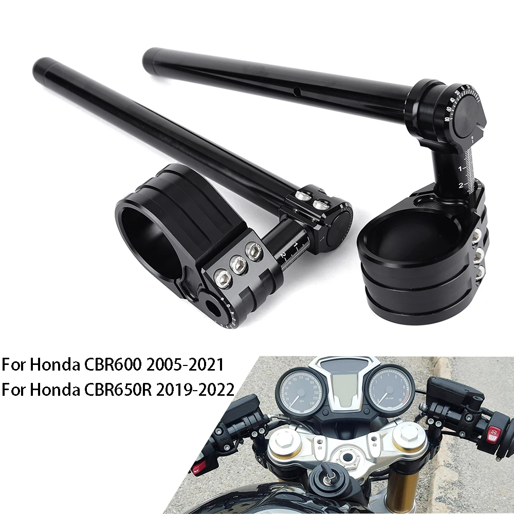 

Motorcycle 22MM 7/8'' Clip-On Adapter Plate Handlebars Set For Honda CBR600 CBR650R CBR 600 650R 2019 2020 2021 2022