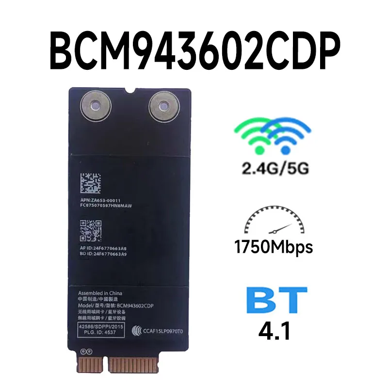 2015 A1418 A1419 Wifi 802.11ac En Bluetooth 4.1 Airport Kaart BCM943602CDP