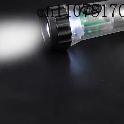 Self-generated Transparent Emergency Fluorescent Torch Flashlight Hand-cranked Charging Far-pull Flashlight Strong Magnet