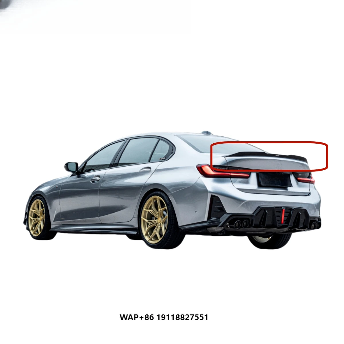 

Blade-shaped Tail Wing for 3 Series G20 G28 LCI Glossy Dry Carbon Fiber Rear Spoiler Trunk Splitter Wing