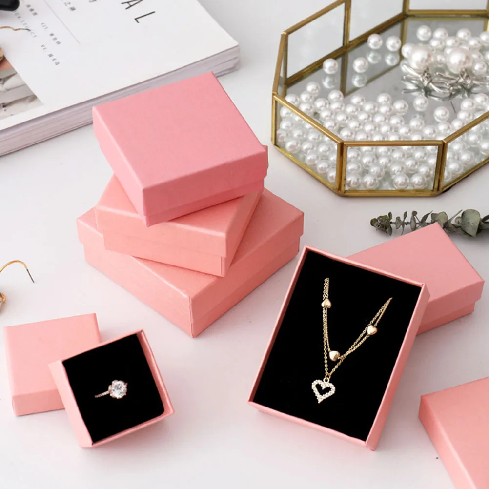 

6Pcs Jewelry Gift Boxes Small Cardboard Boxes for Earrings Rings Bracelets Storage Organizer with Lids Jewelry Gift Box