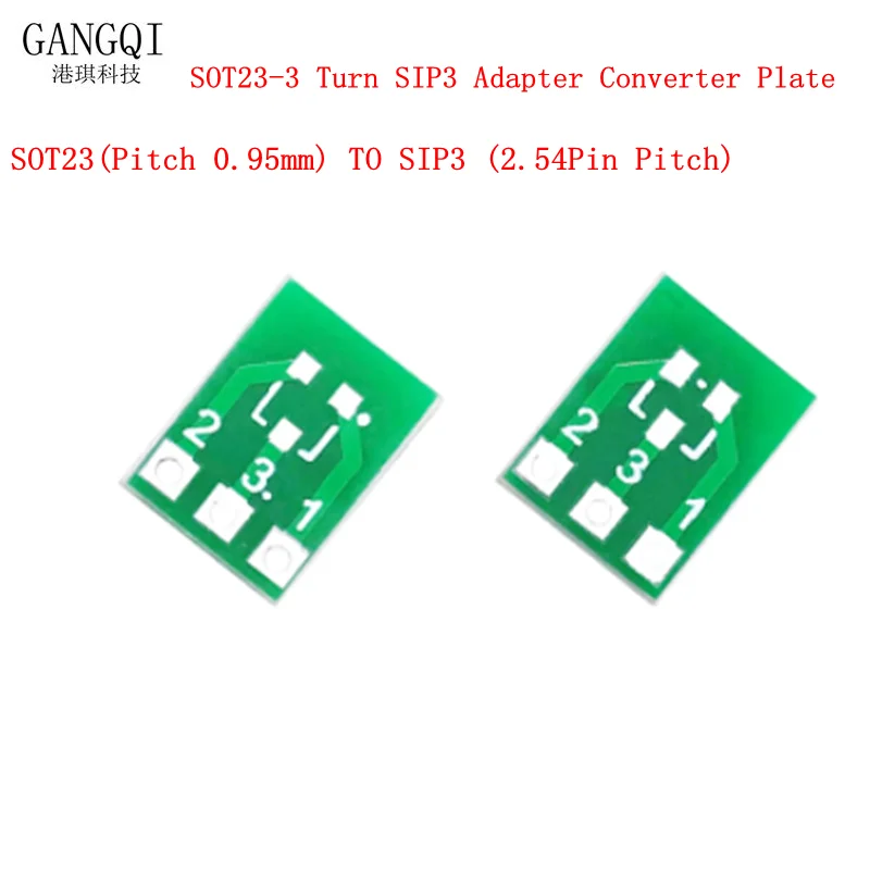 20 buah SOT23 SOT23-3 putaran SIP3 sisi ganda SMD putar ke DIP SIP3 adaptor konverter pelat SOT SIP IC soket papan PCB kit Diy