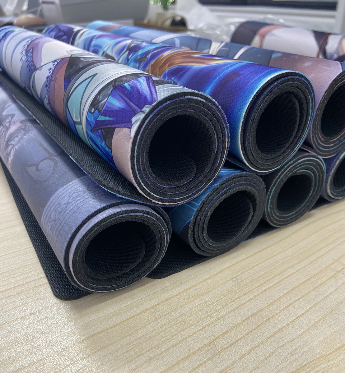 YuGiOh Fusion Dispatch Playmat DIY Fallen of Albaz TCG CCG Blazing Cartesia، حصيرة ألعاب بطاقات التداول الفضيلة لوحة الماوس المطاطية