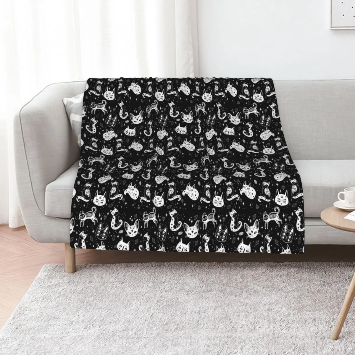 Witchy Cats Throw Blanket Vintage Kid'S warm winter Cute for sofa For Sofa Thin Blankets