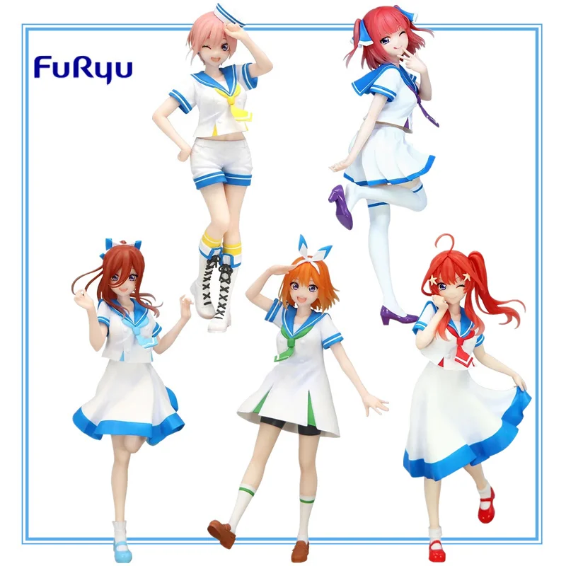 

In stock FuRyu Trio-Try-iT Nakano Ichika & Nino & Miku Yotsuba & Itsuki (The Quintessential Quintuplets) Anime Figure Model Toys