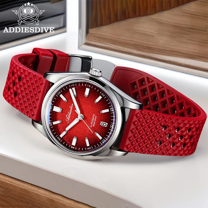 ADDIESDIVE Nuovo Orologio Meccanico Automatico Orologio Da Polso Da Uomo 39mm Vetro A Cupola Luminoso 100m Orologi Impermeabili Da Uomo Minimalista