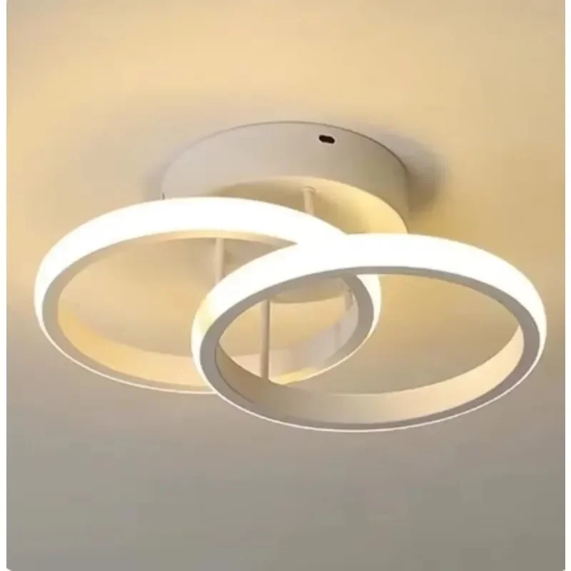 Modern Round LED Ceiling Lamps 110-220V Double Circle LED Ceiling Lights for Entrance Balcony for Bedroom Aisle Home Decro Lamp
