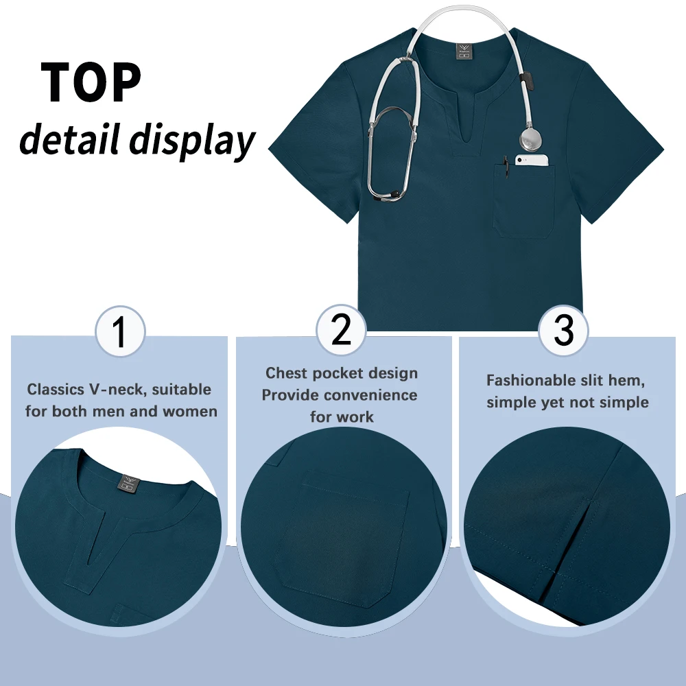Uniforme d'infirmière multicolore pour femmes, vêtements de médecin pour animalerie, vêtements de travail pour chirurgie médicale, ensemble de blouses, hauts à manches courtes + pantalons, vêtements d'allaitement