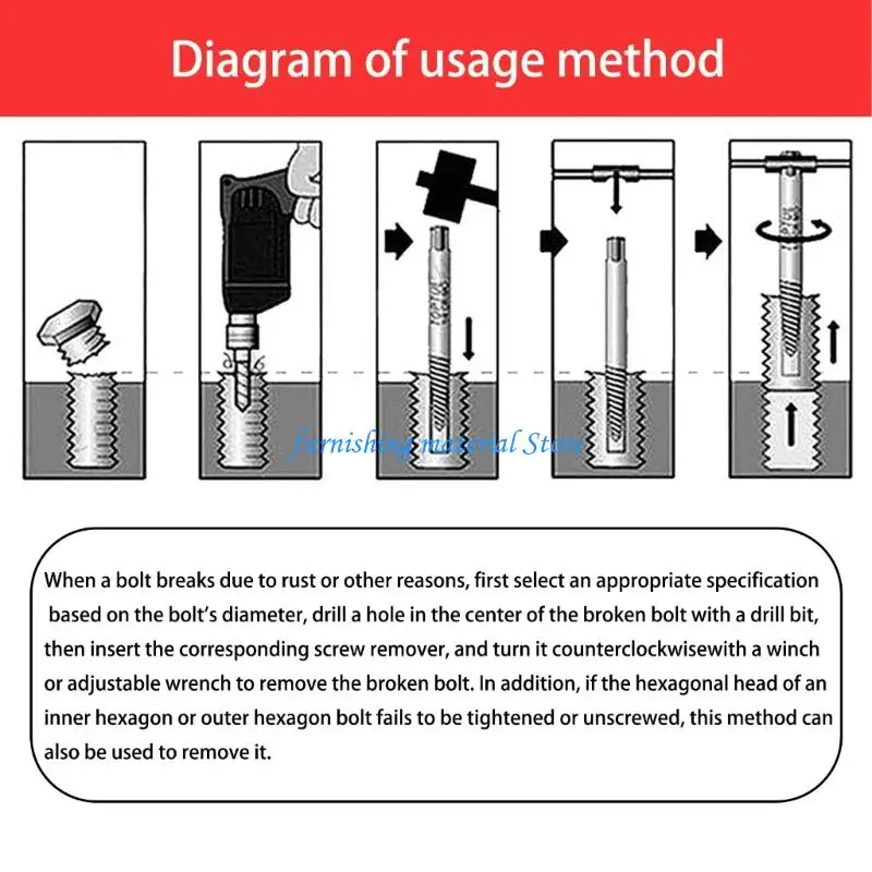 

Y5GD 8Pcs Corrosion Resistant Pipes Repair Tool Manual Plumbing Tool Set For Removing Broken Bolts And Damaged Screws
