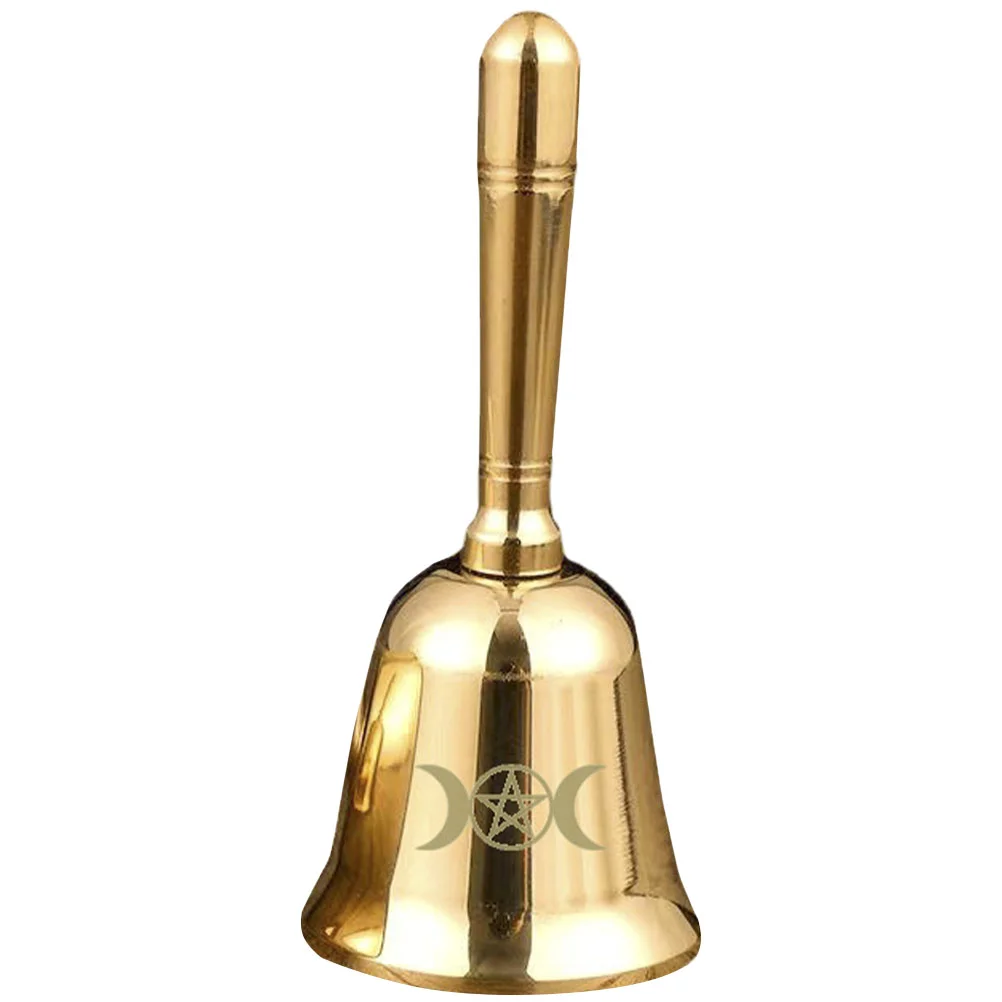 

Mini Altar Bell Office Decoration Restaurant Meditation Pentagram Home Brass Bells Ritual Witch Metal