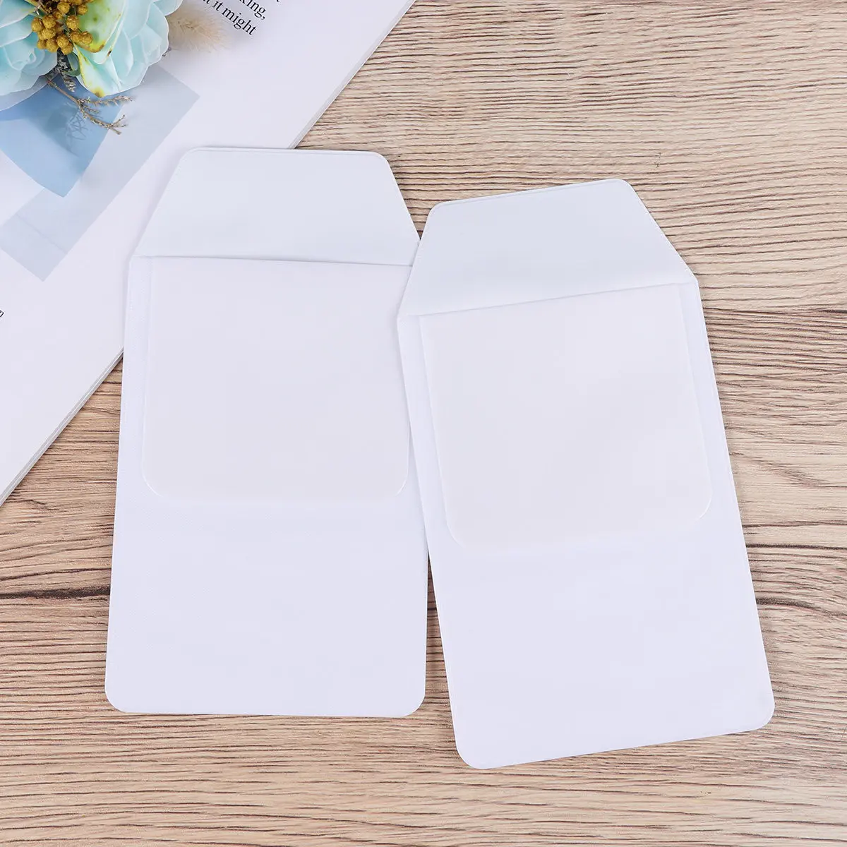 12Pcs PVC Transparent Leakproof Pen Protector Pouch Set for Office Nurse Doctor Pocket Use Simple Elegant Stationery Organizer