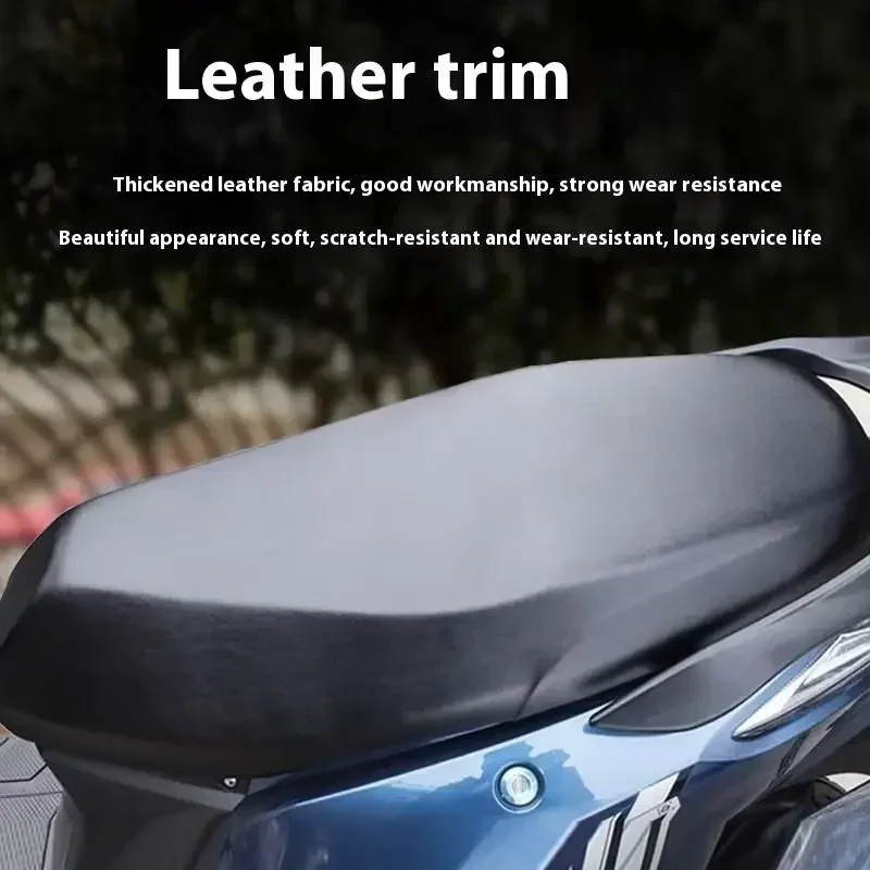 

Motorcycle Seat PU Leather Cover Waterproof Dustproof Sunscreen Motorbike Scooter Cushion Seat Cover Protector Cover Accessories