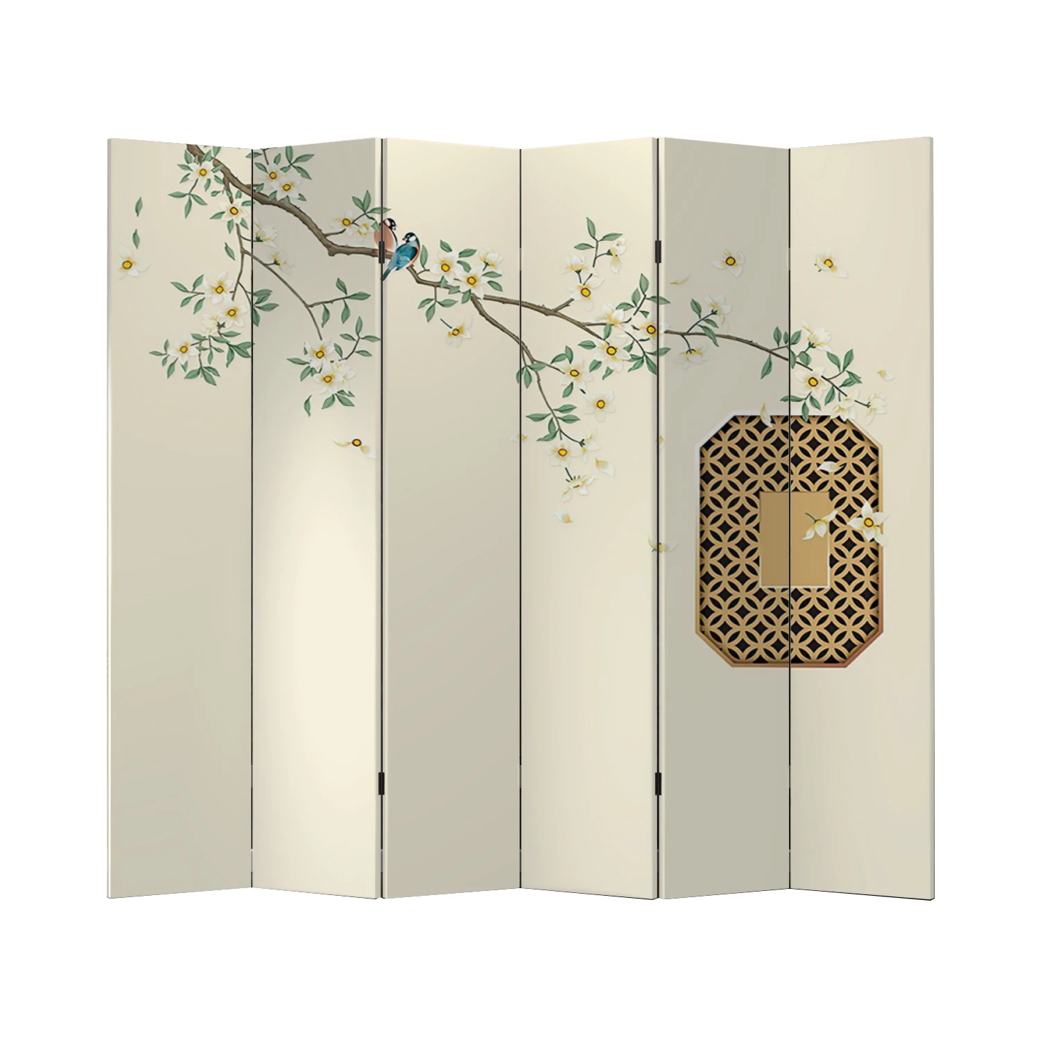 Customizable New Chinese Folding Screen Partition